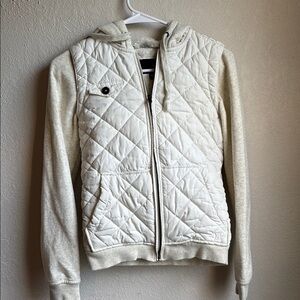 Hurley.  White Hooded Jacket